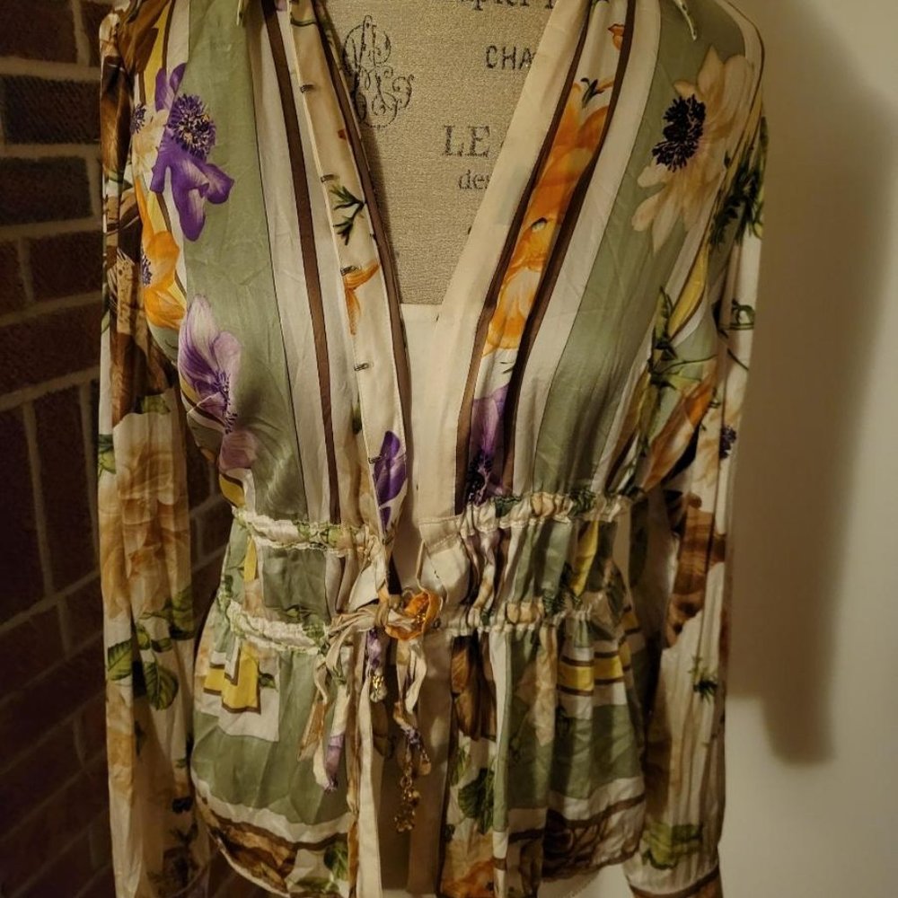 CARLISLE SILK FLOWER BLOUSE